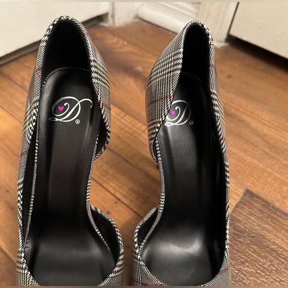 "D Heart" Women's Gray Platform High Heels Size - Picture 2 of 6